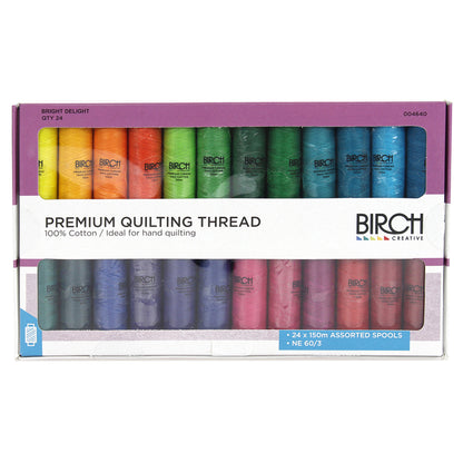 Birch Quilting Cotton Thread, Bright Delight- 150m