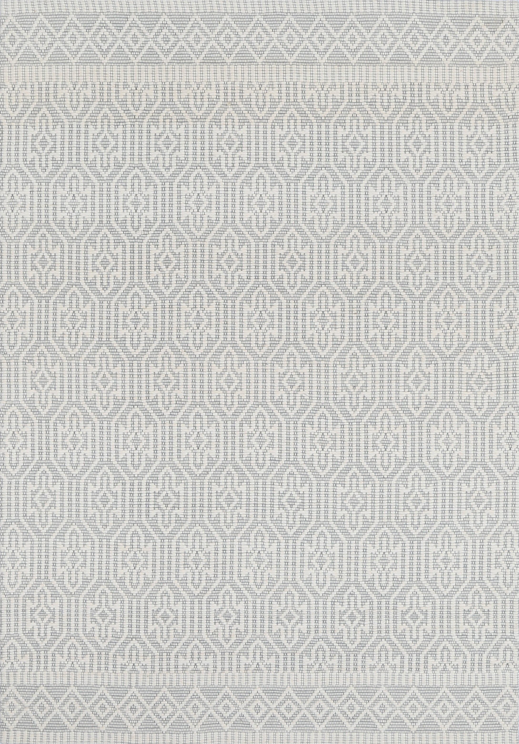 Copacabana Geometric Light Grey Wool Rug – Lincraft