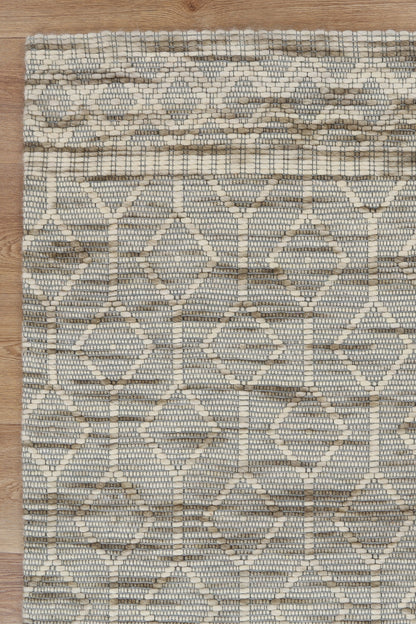 Copacabana Lattice Moss Wool Rug