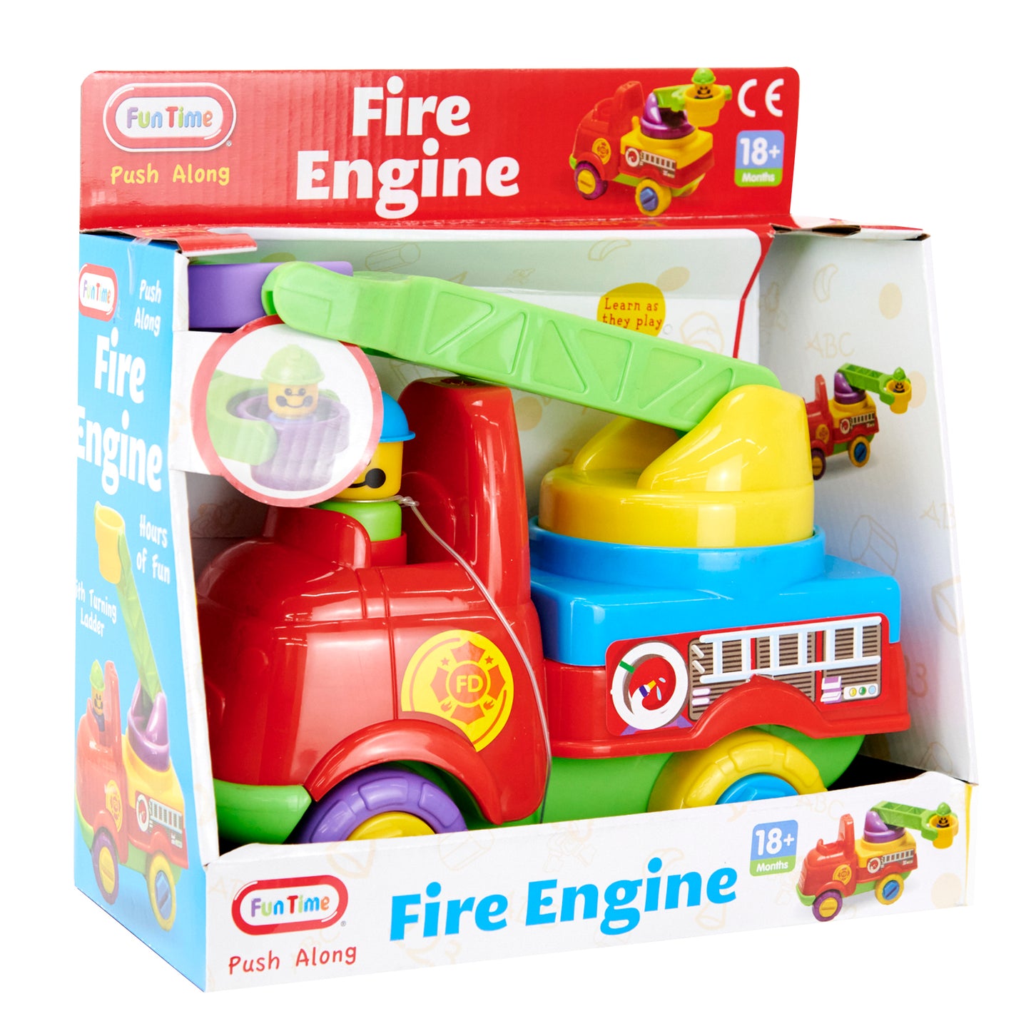 Funtime Push Along Fire Engine