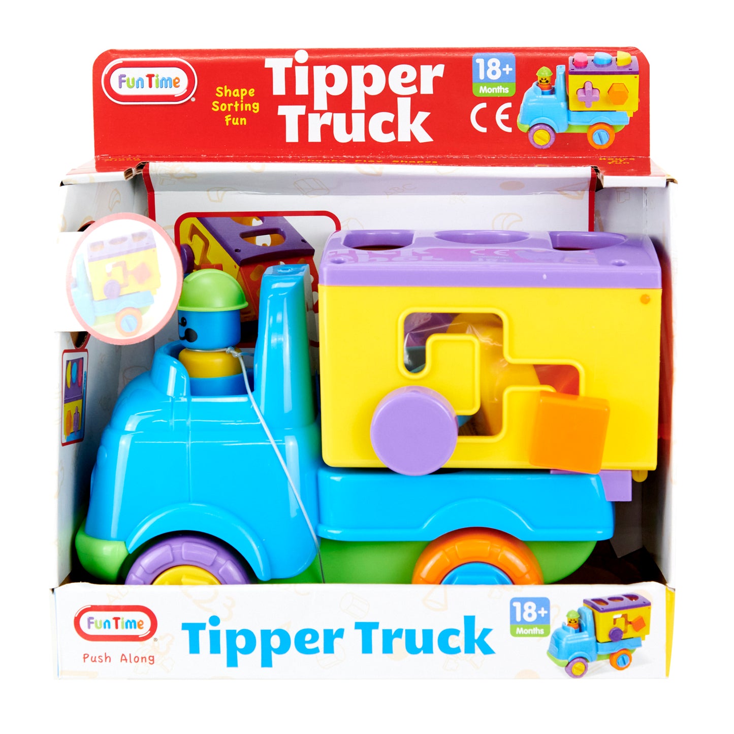 Funtime Push Along Shape Sorting Tipper Truck