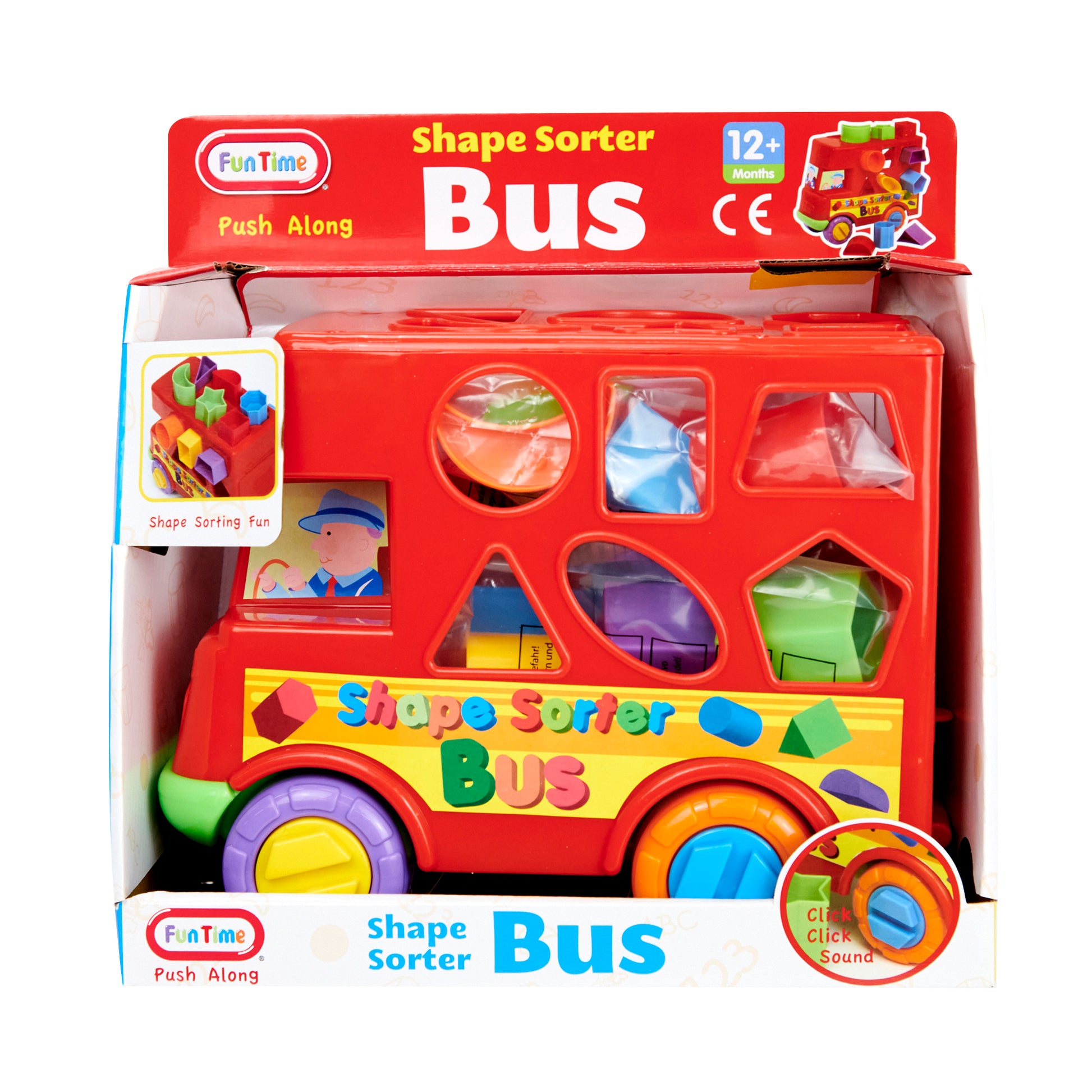 Funtime Shape Sorter Push Along Bus