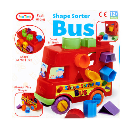 Funtime Shape Sorter Push Along Bus