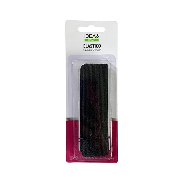Idea's Home Elastic, Black- 15mm x 4m