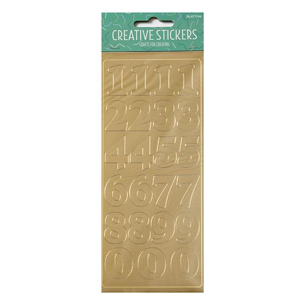 Arbee Stickers, Large Numbers Gold
