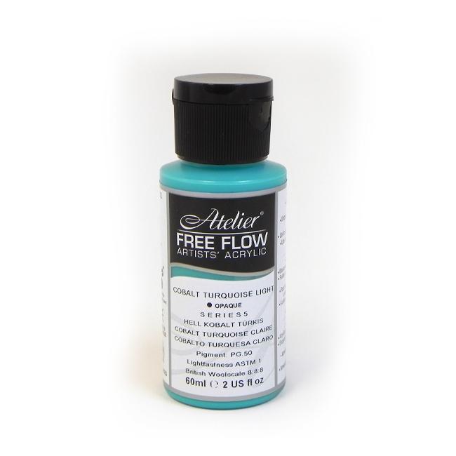 Atelier Free Flow Artist's Acrylic Series 5, Cobalt Turquoise Light- 60ml