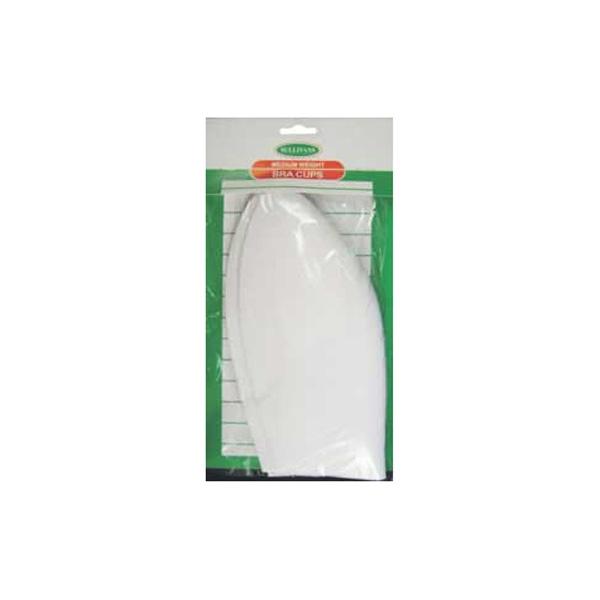 Sullivans Bra Cups Medium Weight, White- 12