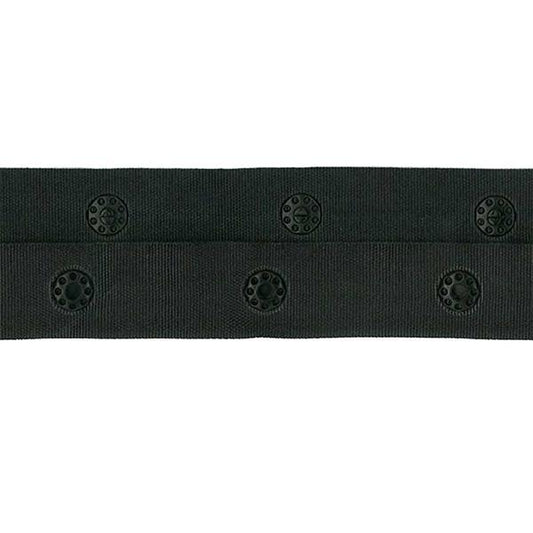 Sullivans Snap Fastener Tape, Black- 28 mm Spacing
