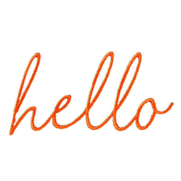 Simplicity Appliques, Embroidered Hello
