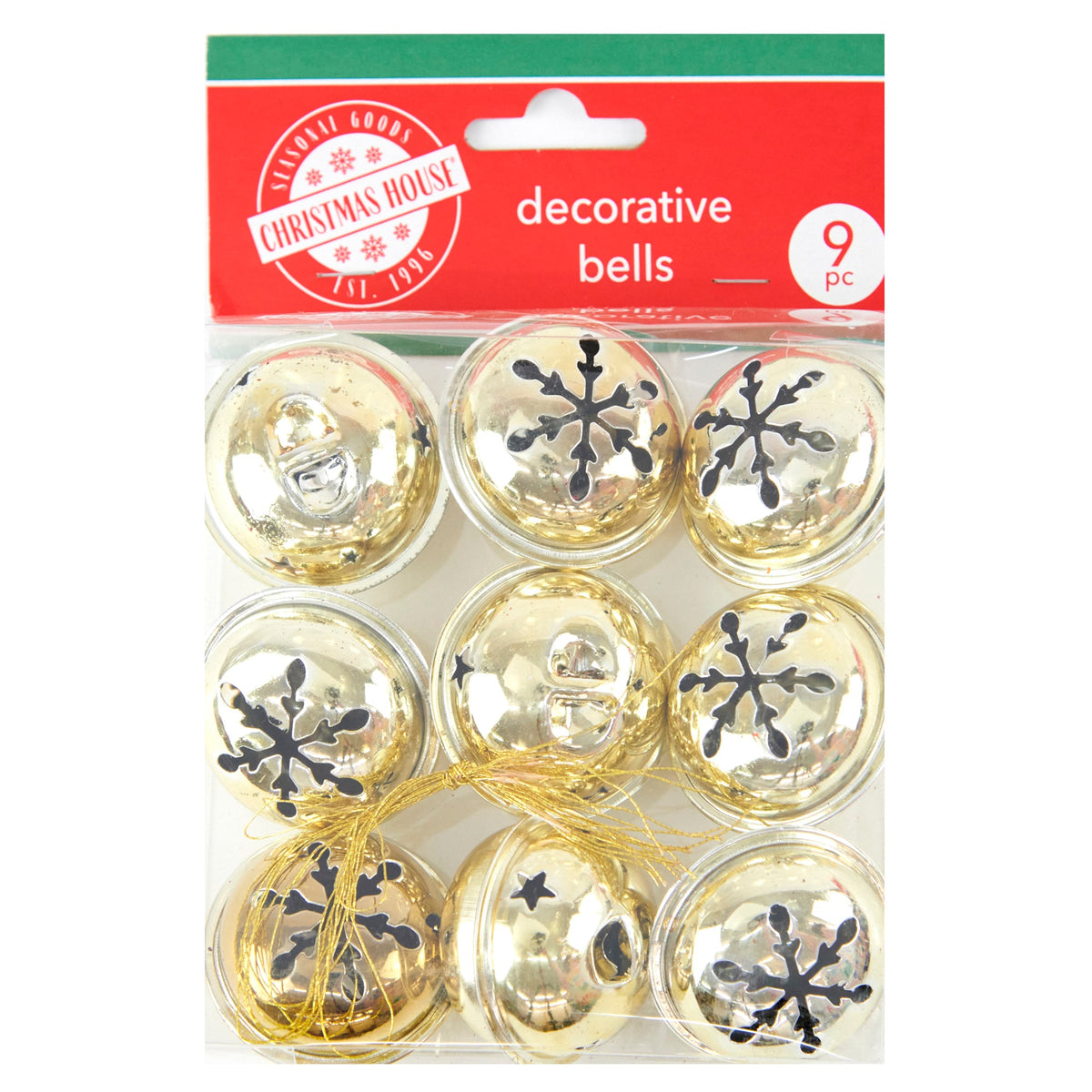 Christmas Bell Decoration- 9pk