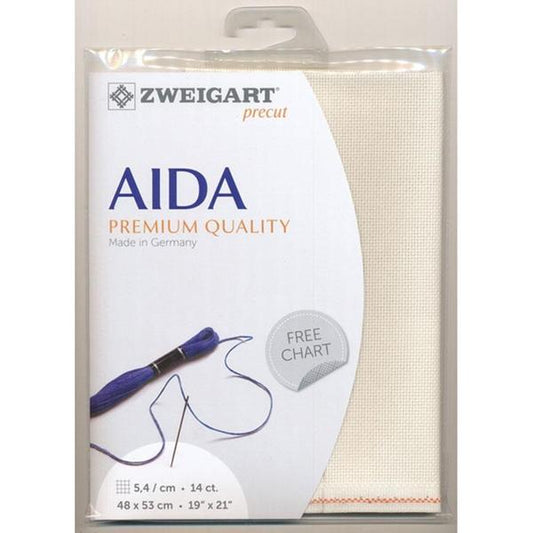 Zweigart Fat Quarter Aida, Ecru- 14 cnt