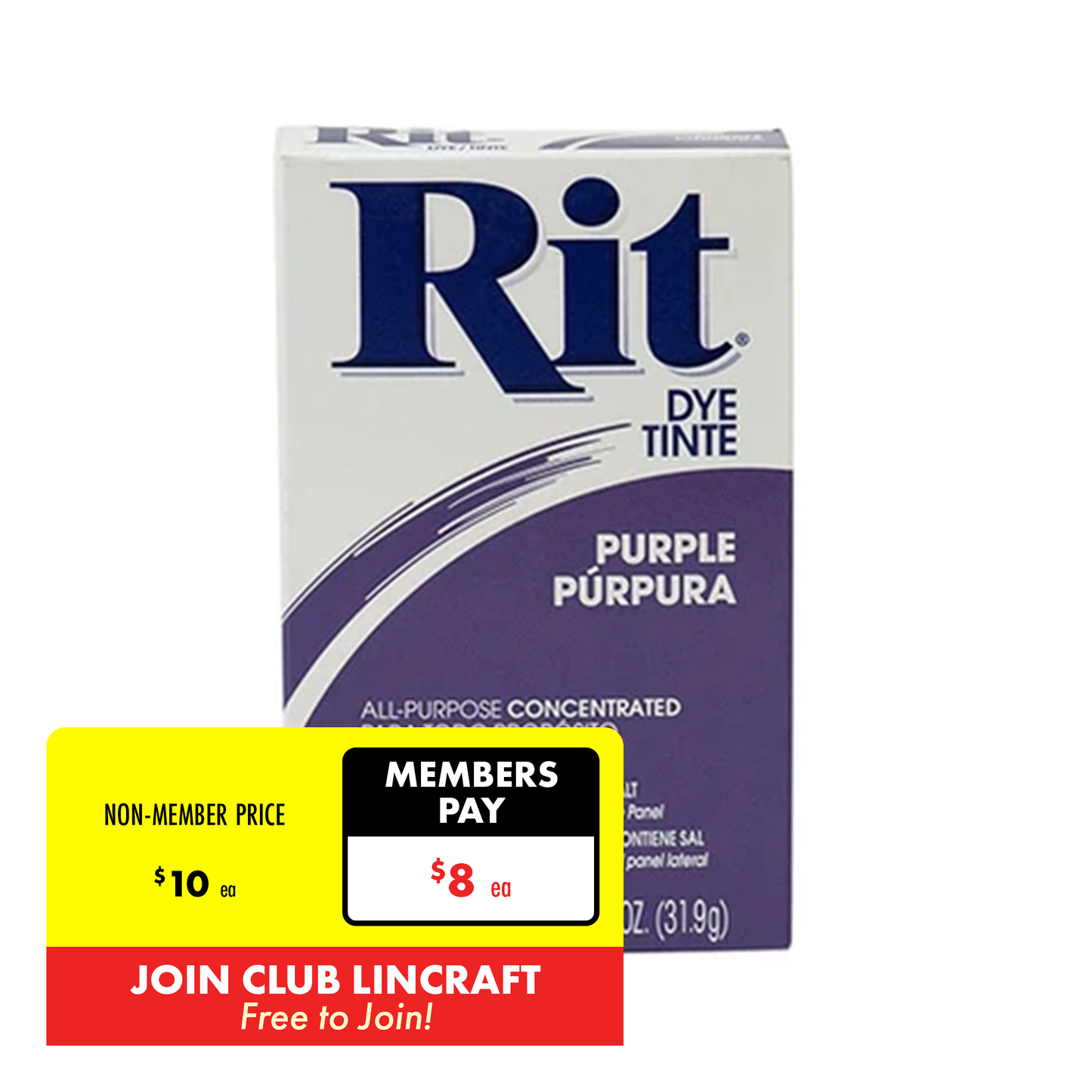 Rit Powder Fabric Dye, Purple- 31.9g