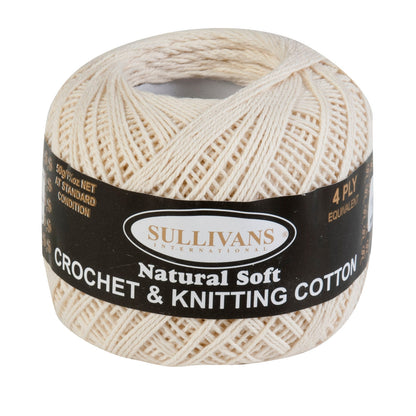 Sullivans Crochet & Knitting Yarn 4ply, 50g Cotton Yarn