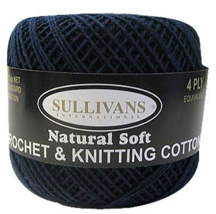 Sullivans Crochet & Knitting Yarn, 4ply- 50g Cotton Yarn
