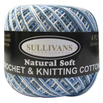 Sullivans Crochet & Knitting Yarn, 4ply- 50g Cotton Yarn