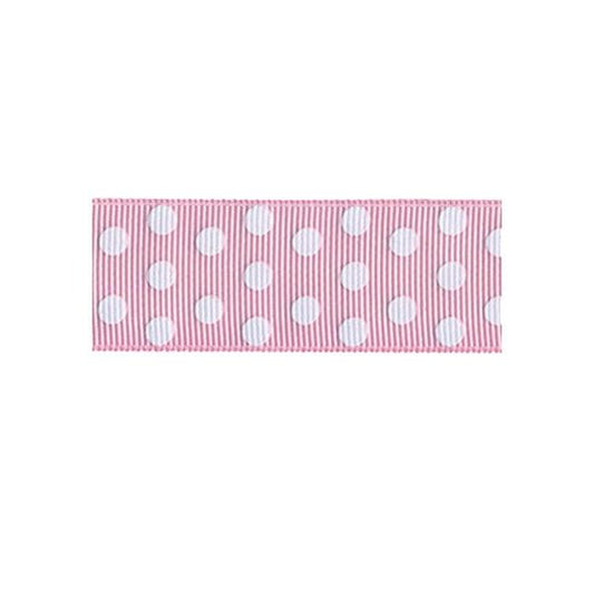 Sullivans Grosgrain, Dots Light Pink- 25mmx4m