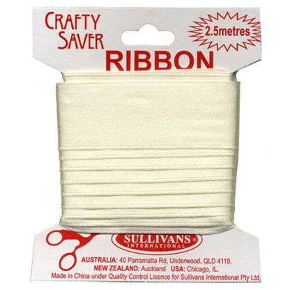 Crafty Saver Satin Ribbon, 25mm x 2.5m