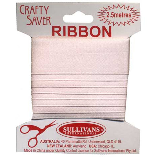 Crafty Saver Satin Ribbon, 25mm x 2.5m