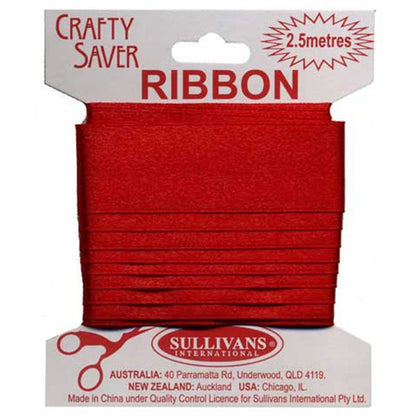 Crafty Saver Satin Ribbon, 25mm x 2.5m