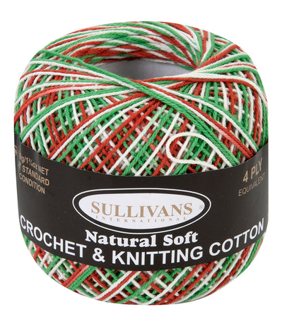 Sullivans Crochet & Knitting Yarn 4ply, 50g Cotton Yarn