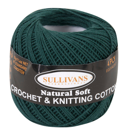 Sullivans Crochet & Knitting Yarn 4ply, 50g Cotton Yarn