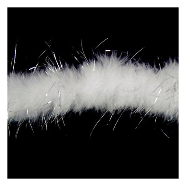 Sullivans Trim Marabou Tinsel Highlight, White