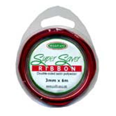 Sullivans Satin Ribbon, Dark Red- 3mm – Lincraft
