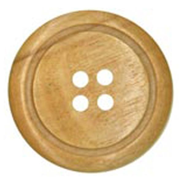 Sullivans Plastic Button, Wood- 18mm