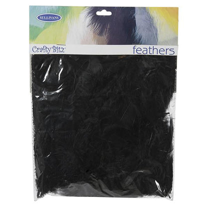Turkey Feathers, Black- 10g