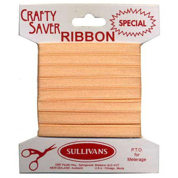 Crafty Saver Satin Ribbon, White- 6mm x 6m