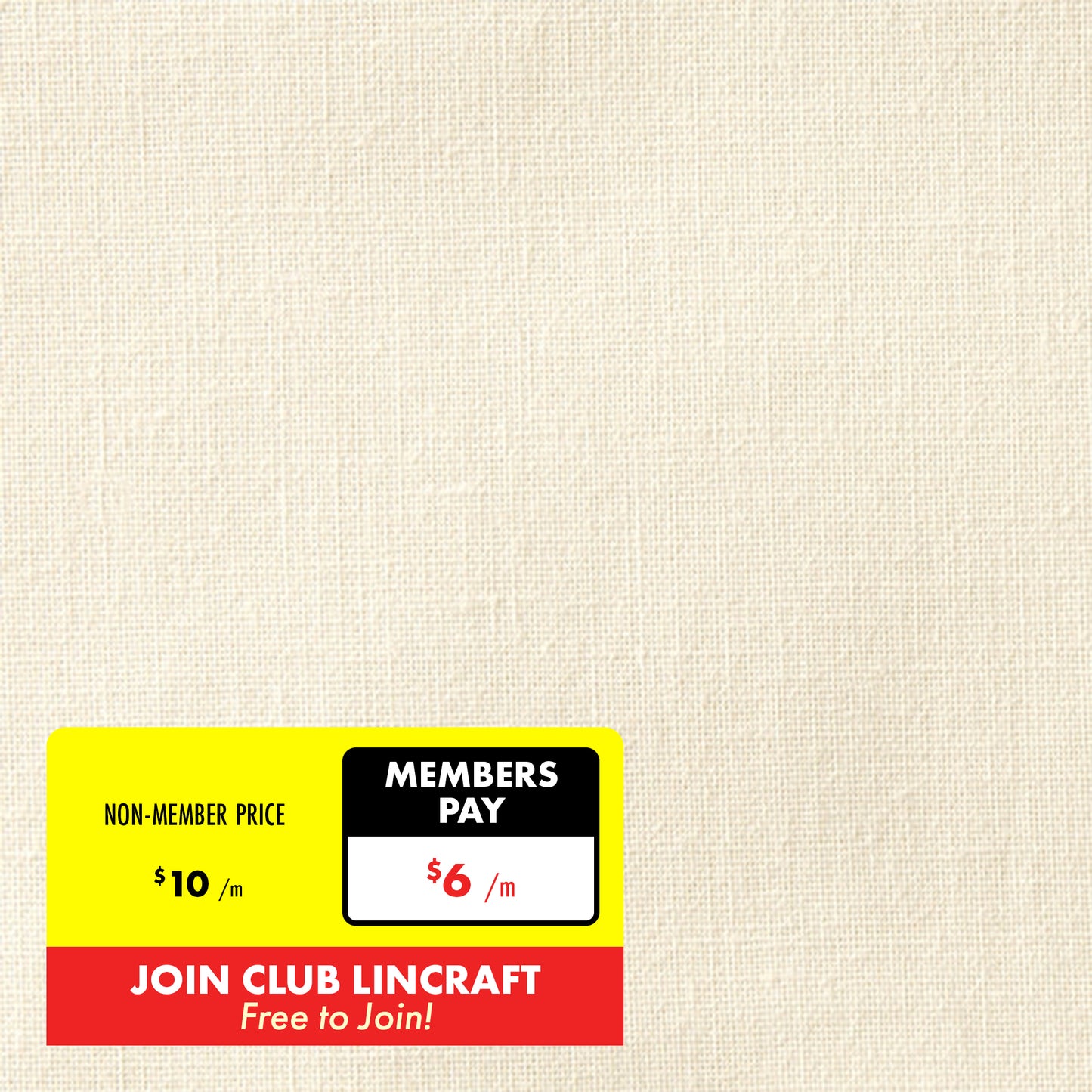 Homespun Plain Fabric, Width 112cm