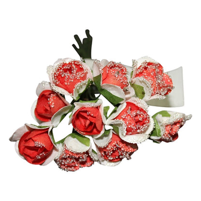 Craft Flower Glass, White/White- Small