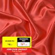 Party Satin Fabric, Red- Width 150cm