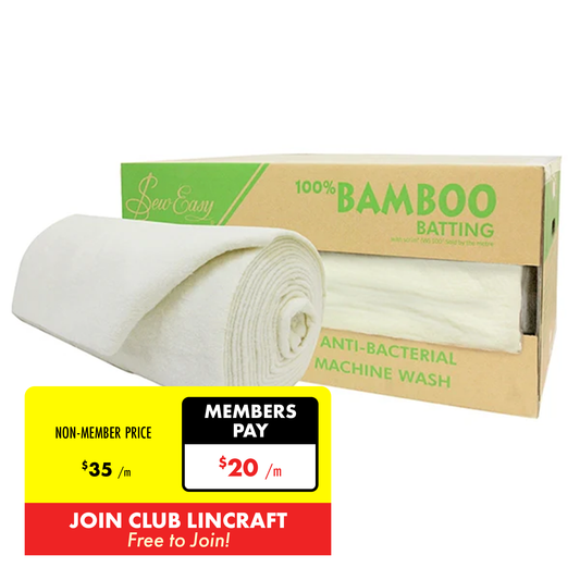 Sew Easy Bamboo Batting- 254cm wide