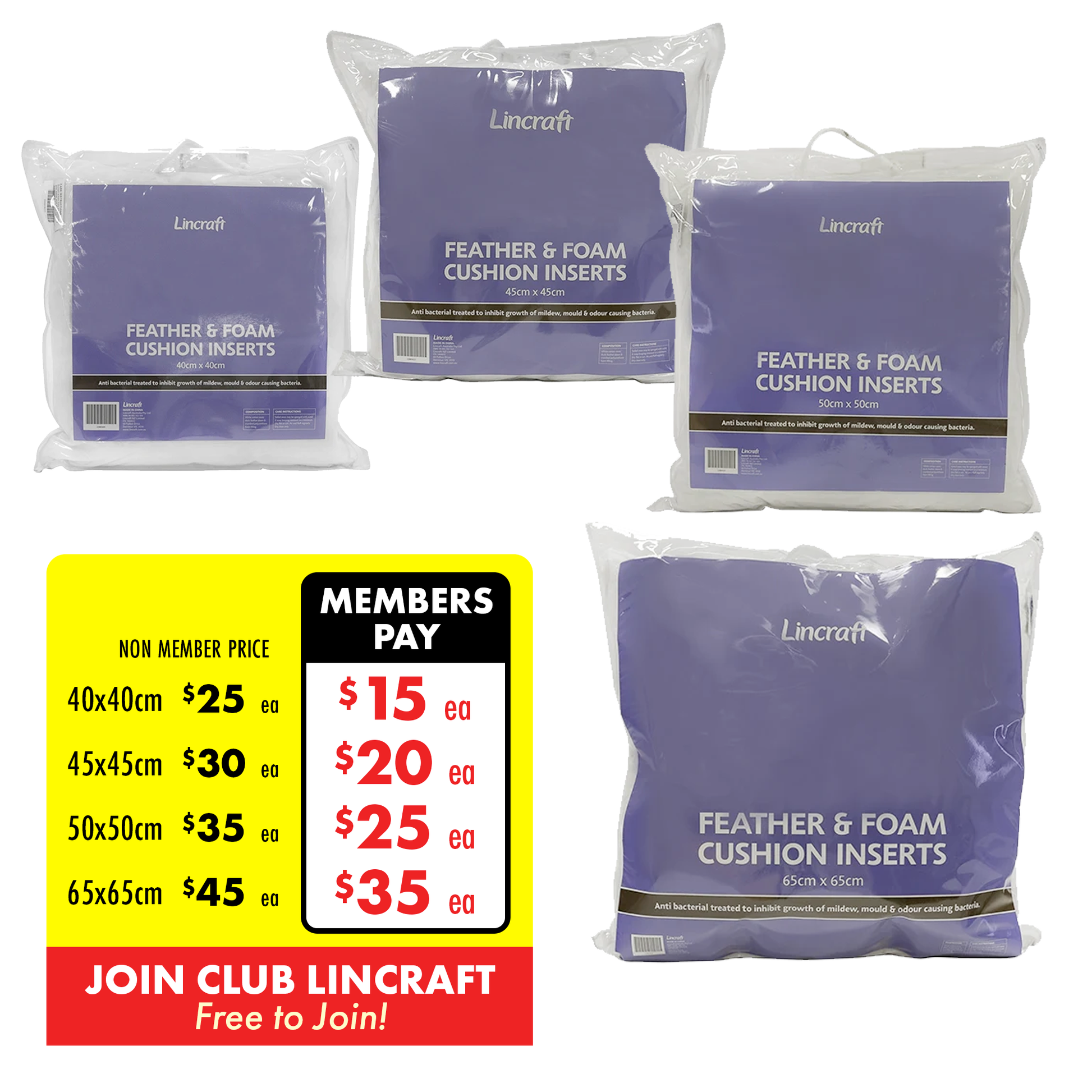 Feather cushion inserts lincraft online