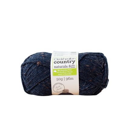 Country Naturals Yarn 8 Ply, Ink- 50g