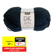 Makr DK 8ply Crochet & Knitting Yarn, Black- 100g Acrylic Yarn