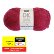 Makr DK 8ply Crochet & Knitting Yarn, Claret- 100g Acrylic Yarn