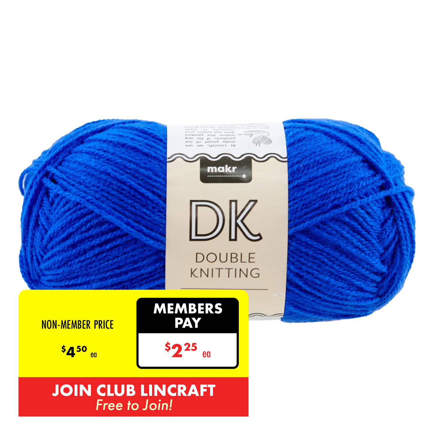 Makr DK 8ply Crochet & Knitting Yarn, 100g Acrylic Yarn