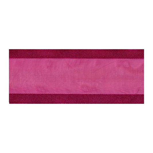 Sullivans Organza Satin Edge, Hot Pink- 38mm