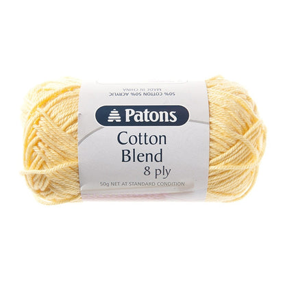 Patons Cotton Blend 8ply Crochet & Knitting Yarn, 50g Cotton Acrylic Yarn