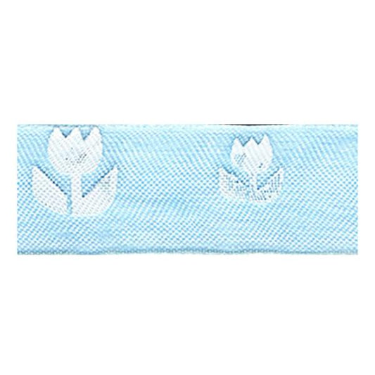 Sullivans Organza Ribbon, Tulips Light Blue- 15mm