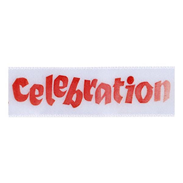 Jubilation Ribbons Sullivans Satin Ribbon, Celebration White Red- 25mm – Lincraft