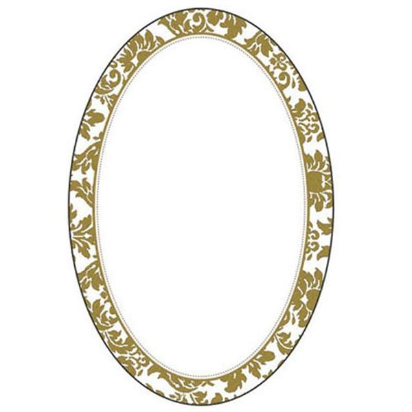 Sullivans Sticker Label, Gold Oval- 12x8cm