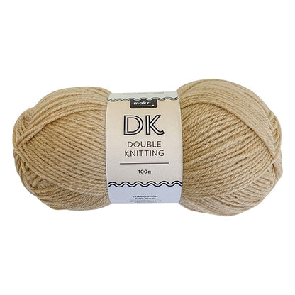 Makr DK 8ply Yarn, Buff- 100g Acrylic Yarn