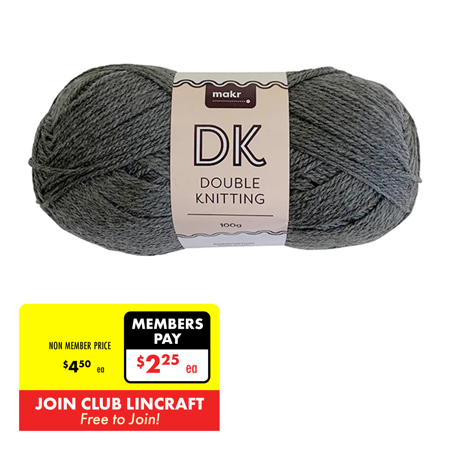 Makr DK 8ply Crochet & Knitting Yarn, 100g Acrylic Yarn