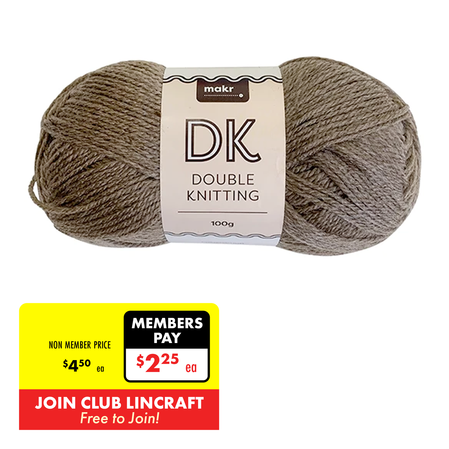 Makr DK 8ply Crochet & Knitting Yarn, 100g Acrylic Yarn