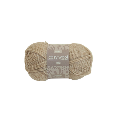 Makr Cosy Wool Yarn 8ply, Natural Marle- 100g Wool Yarn