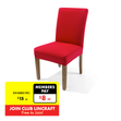 Stretch Chair Cover, Red - Armless Chair