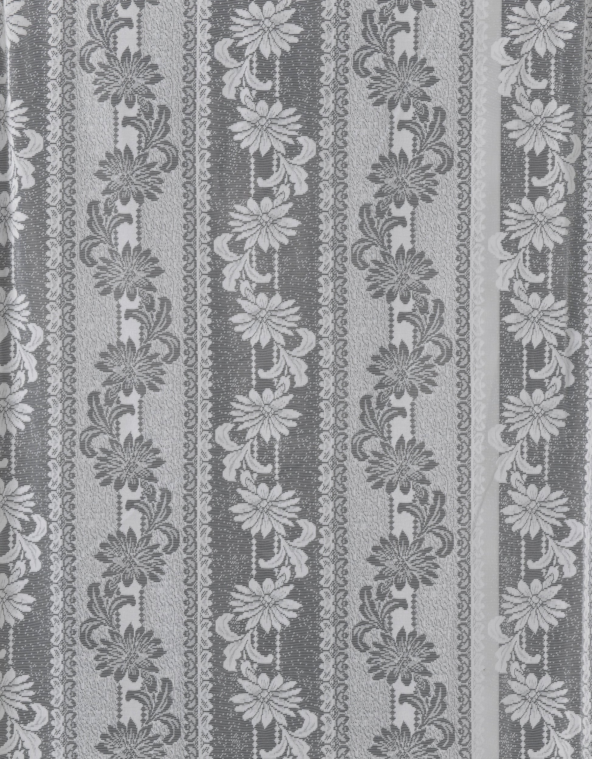 Vida Lace Curtain Pack, White- 213cm Drop
